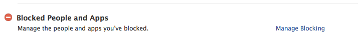 Facebook Manage Blocking Privacy Setting