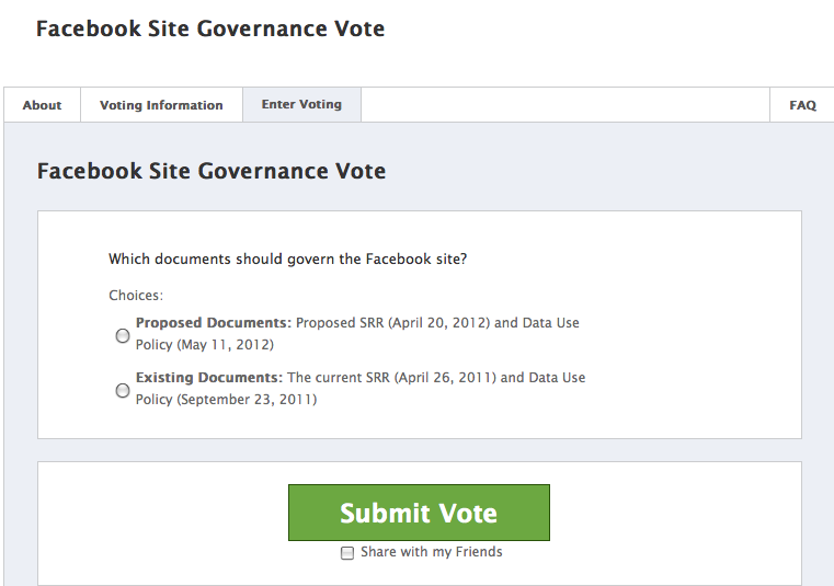 Facebook Governance Vote